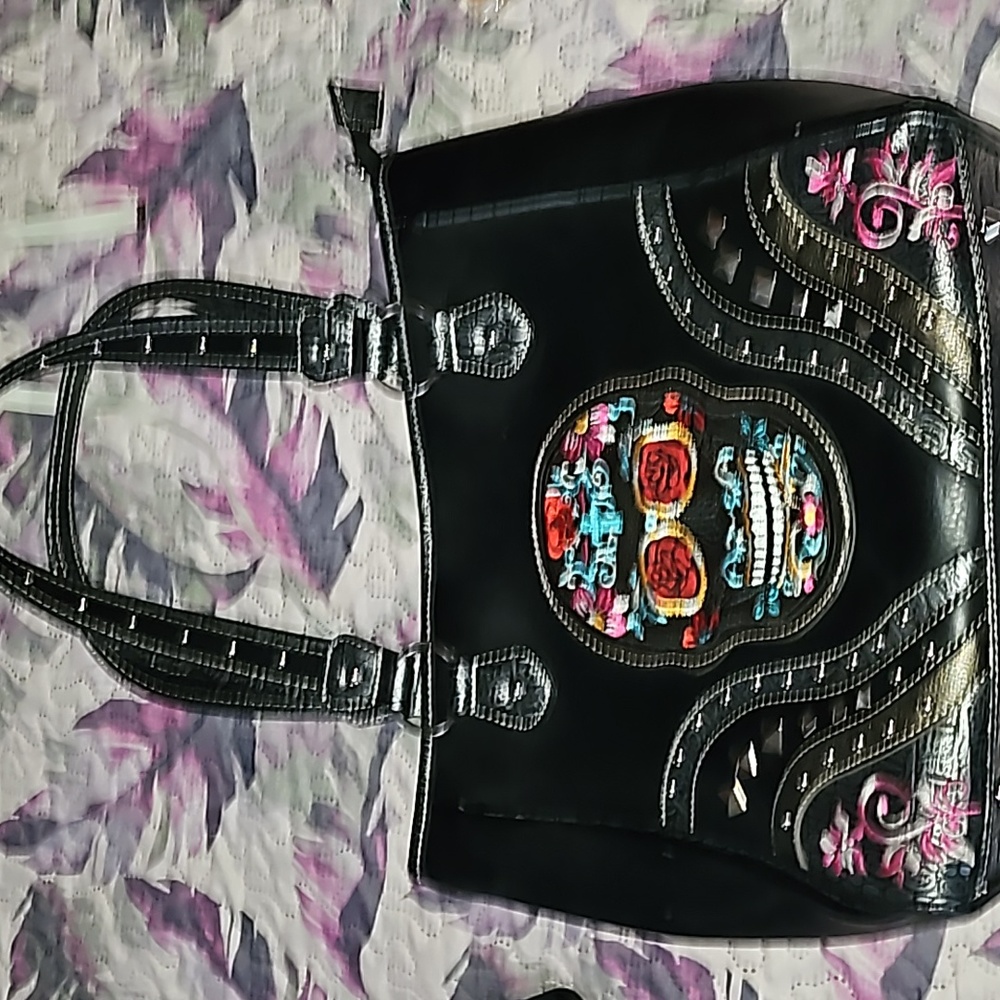 Candy skull shoulder bag